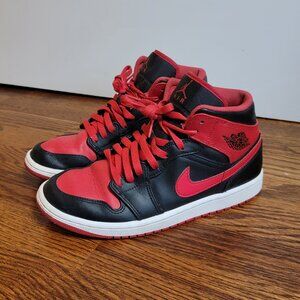 Air Jordan 1 Mid Alternate Bred 2022, DQ8426-060, Men's US Size 8, Used